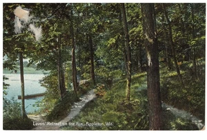 1907 Color Postcard Lovers Retreat on the Fox Appleton, WI #1424 - Picture 1 of 2