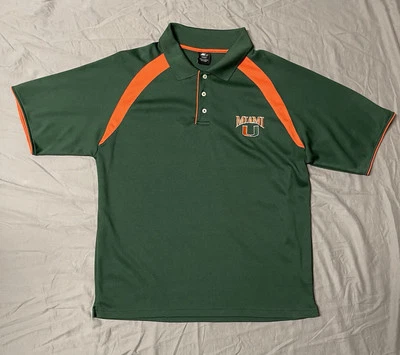 Vintage Starter University of Miami UM Hurricanes Golf Polo Shirt Men’s Large - Image 1 of 4