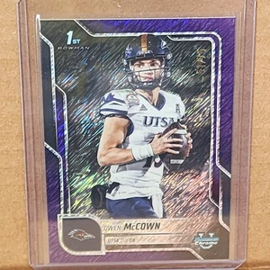 Owen McCown 2025 Bowman Univ Chrome Purple Shimmer Refractor # 51/75 UTSA - Picture 1 of 3