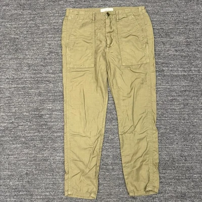 Pantalones The Great Ranger Mujer 25 Verde Ejército Utilitario Pantalones Cortos Mezcla de Lino Foto 1 de 4