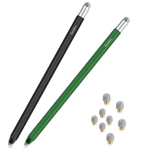 Stylus for Touch Screens (2 Pcs), High Sensitivity 2 in 1 Fiber Tips Pen with... - Picture 1 of 7