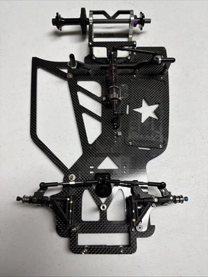 Mertz 1/10 Scale Carbon Sk Mod Pan Car Roller Chassis Ovalwerks Front End Used - Image 1 of 4