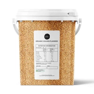 Orku Organic Golden Linseed Flaxseed Whole Grain Flax Seed Omega-3 800g - Picture 1 of 7