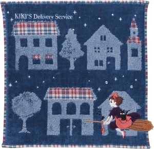 Kiki's Delivery Service Mini Hand Towel 25×25cm (Departure Night) Studio Ghibli - Picture 1 of 4