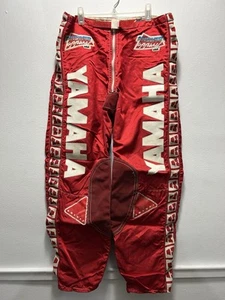 Vintage Team Answer Yamaha Racing Motocross Pants Red Blue White Sz 36 USA Made - Picture 1 of 10