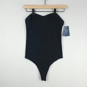 Abercrombie & Fitch Bodysuit Womens Medium Black Ribbed Stretch Sleeveless NWT - Picture 1 of 13