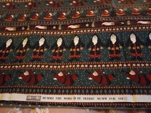 2 Plus Yds 43" Wide Cotton Quilt Santa Fabric Mumms The Word Debbie Mum SSI - Picture 1 of 5