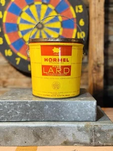 Vintage Hormel reines Schmalz 4 Pfund Dose mit Griff, aber der Deckel fehlt, leer, - Bild 1 von 7