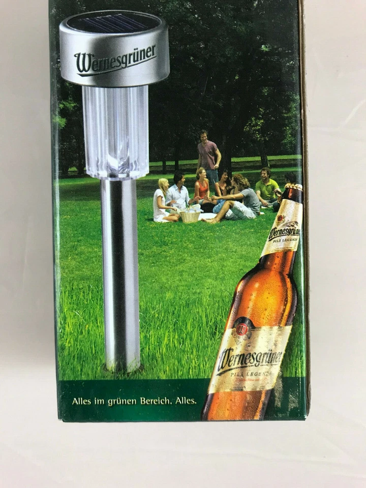 (2,24€/Einheit) Wernesgrüner Solar-Gartenlampe 4er Set - Bild 1 von 1