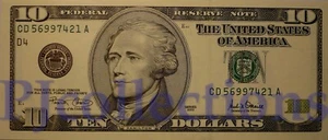 UNITED STATES OF AMERICA 10 DOLLARS 2001 PICK 511 SERIES "D" aUNC - Picture 1 of 2