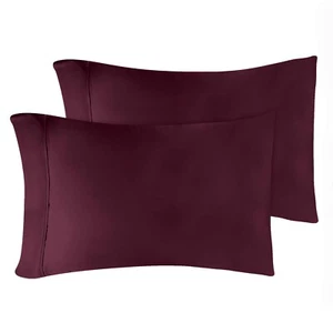 Egyptian Cotton Blend 300 Thread Count Solid Pillowcases, Set of 2 - Picture 1 of 110