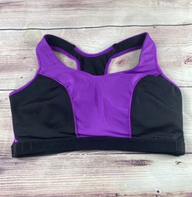 Sujetador deportivo Lane Bryant Livi Active talla 38D púrpura y negro Foto 1 de 4
