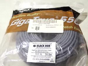 EVNSL640-0100 BLACK BOX 100FT GIGATRUE 550 CAT6 PATCH CABLE NEW - Photo 1/3
