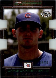2008 TRISTAR Prospects Plus PROminent Die Cut Green #100 Chris Carpenter /50