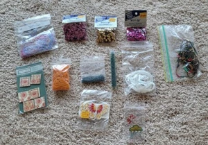 Vintage Sequins Seed Beads Crafts Lot Everything Shown Included Ex - Picture 1 of 12