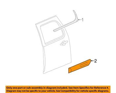 GM OEM 10-14 Avalanche Puerta Trasera Exterior Borde-Cuerpo Lado Mldg 15950533 Foto 1 de 2