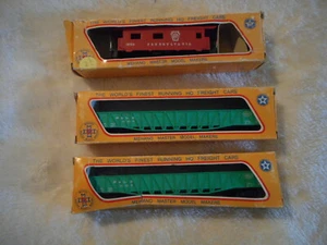 3 Mehano HO cars, 2 P & LE gondolas, 1 PRR Caboose - Picture 1 of 6