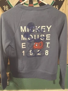 Kids Small Disney Mickey Mouse 1928 Blue Kids Small 17/18 Sweater - Picture 1 of 6