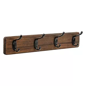 Kleiderhaken für Wandgarderobe Wandgarderobe Hutablage und Huthaken mit 4 Haken - Bild 1 von 8