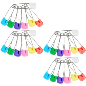 50 Pcs Safety Pins Heavy Duty Latch Hook Child Baby Nappy Newborn - Picture 1 of 12