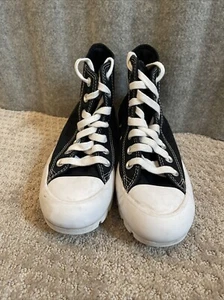 Converse Chuck Taylor All Star Lugged High Black White Platform Size 5 Women's - Picture 1 of 11
