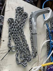 2KG BRUCE Stil Bootsanker mit 3m von 6mm Kette kein Seil - Bild 1 von 4