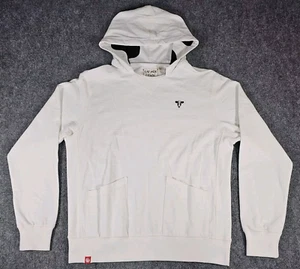 Rare Chick-Fil-A Cow Print Hoodie Double Pocket Cream Sweatshirt Size Large - Picture 1 of 9