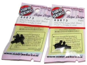 Hiro Seiko 6987 BLACK M3 x 6mm Alum Counter Sunk Screws B74 B6.2 YZ-2 (10) - Picture 1 of 2