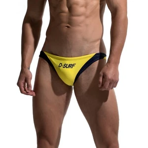 2022 Men's Low waist Swimwear SwimSuit sunbathing Swimming Briefs D-surf - Picture 1 of 20