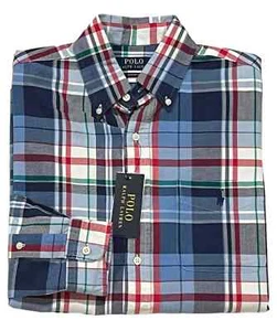 $125 Polo Ralph Lauren Pony Calce Clásico Manga Larga Tartán Cuadros Camisa Oxford S - Imagen 1 de 6