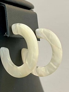 Machete Kate Open Hoop Earrings Opal w/Italian Acetate New in Packaging - Picture 1 of 3