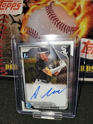 2024 Abraham Nunez Bowman Chrome Auto White Sox - Image 1 of 2