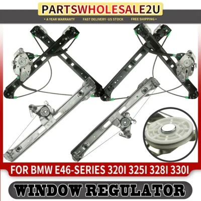 4pcs Front & Rear Power Window Regulator for BMW E46 323i 325i 325xi 328i 330i - Image 1 of 4