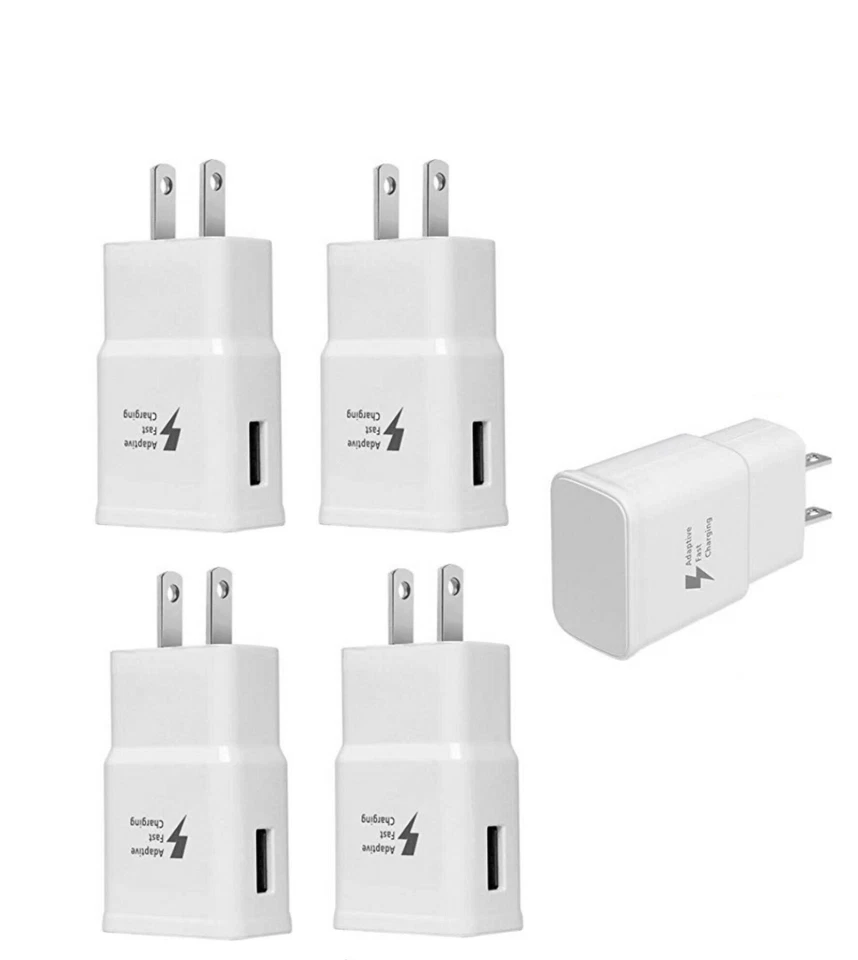 5x Fast USB Wall /Travel Charger for Phone Samsung Galaxy A01 A21 A51 A71 LG  - Image 1 of 1