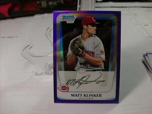 2011 Bowman Chrome Prospects Purple Ref #BCP77 - Matt Klinker 088/700  11-250 - Picture 1 of 2