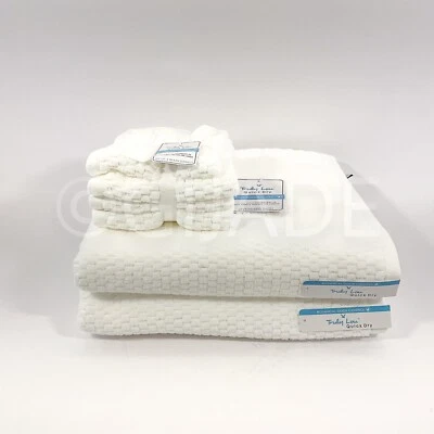 Ecoexistence Juego de Toallas 6 Piezas 2 Baños 4 Toallitas Blanco Nuevo Foto 1 de 4