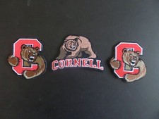 LOT OF 3- CORNELL BIG RED NCAA COLLEGE IRON ON EMBROIDERED PATCHES