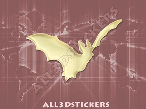 Calcomanía adhesiva de murciélago con cúpula de resina 3D beige - Imagen 1 de 1