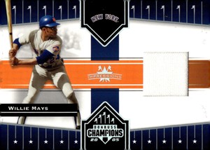 2005 Donruss Champions Impressions Material #232 Willie Mays Mets T2 Jersey 