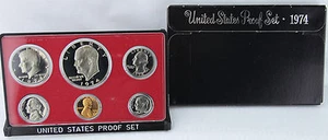 1974 S United States Mint Annual 6 Coin Proof Set with Original Box - Picture 1 of 6