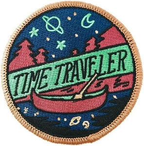 Time Traveler Patch (3") Velkro Hook Badge Adventure Travel Backpack Trek Trail  - Picture 1 of 4