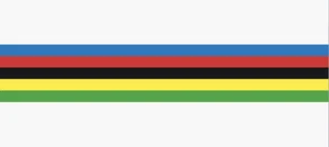 2 St Aufkleber Sticker Straße Fahrrad Weltmeisterschaft Farbe Streifen Rahmen - Bild 1 von 1