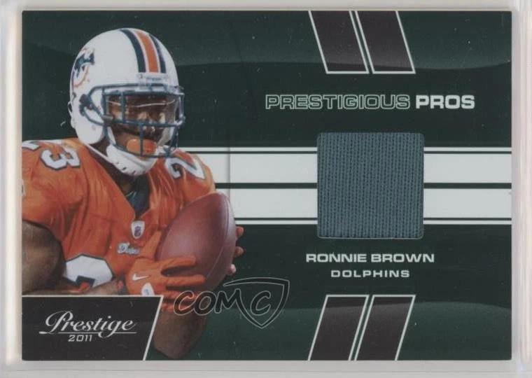 2011 Panini Prestige Prestigious Pros Green Materials /100 Ronnie Brown #42 - Image 1 of 2