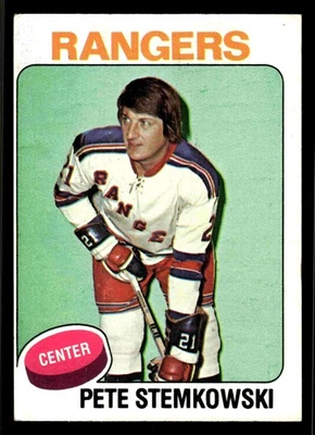 1975-76 Topps Pete Stemkowski #303 - New York Rangers - Image 1 of 2