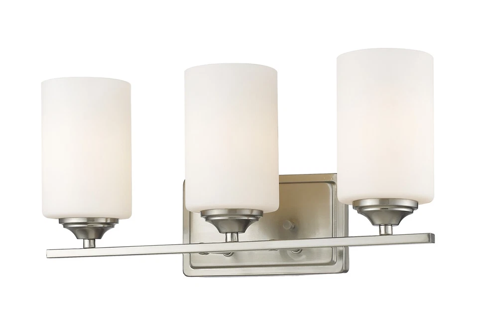 Z-Lite 435-3V Nickel Bordeaux 3-Light 17-3/8"W Bathroom Vanity Light - Image 1 of 1