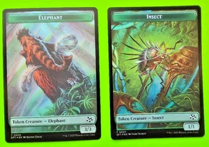 MTG  Aetherdrift - Insect Elephant - Double-Sided Token - Foil - Picture 1 of 2