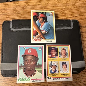 1978 Topps Pete Rose, Lou Brock and Jack Morris Rookie (3) card lot - Picture 1 of 2