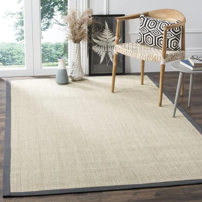 Natural Fiber Collection Accent Rug - 3' x 5', Marble & Grey, Border Sisal De... - Image 1 of 4
