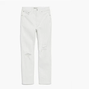 New Madewell Perfect Vintage Crop Jean Tile White Knee Rip Edition 25 - Picture 1 of 10