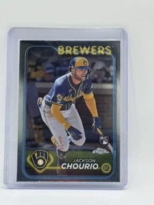 2024 Topps Chrome - ROOKIE Jackson Chourio #161 (RC) Milwaukee Brewers - Picture 1 of 2